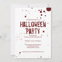 Uitnodiging voor bloedplaatjes Creepy Halloween Pa