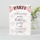 uitnodiging voor bloemen (Staand voorkant)