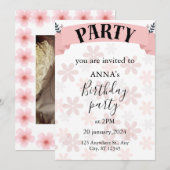 uitnodiging voor bloemen (Voorkant / Achterkant)