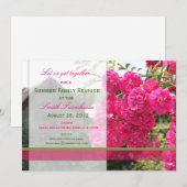 Uitnodiging voor bloemen- en boerderijreünie (Voorkant / Achterkant)