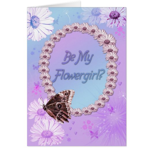 Uitnodiging voor bloemmeisje (Voorkant)