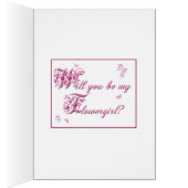 Uitnodiging voor bloemmeisje (Binnen (Rechts))