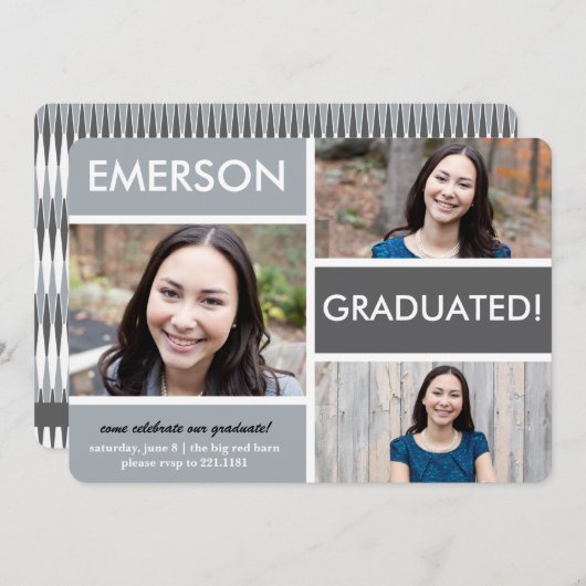 Uitnodiging voor blokkering afstuderen (Voorkant / Achterkant)