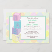 Uitnodiging voor blokkering baby shower (Voorkant)