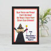 Uitnodiging voor blokkering door Halloween (Staand voorkant)