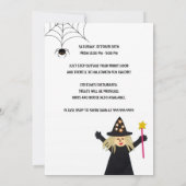 Uitnodiging voor blokkering door Halloween (Achterkant)