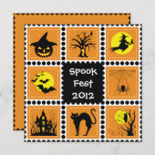 Uitnodiging voor blokkering door Halloween (Voorkant / Achterkant)