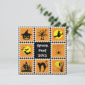 Uitnodiging voor blokkering door Halloween (Staand voorkant)