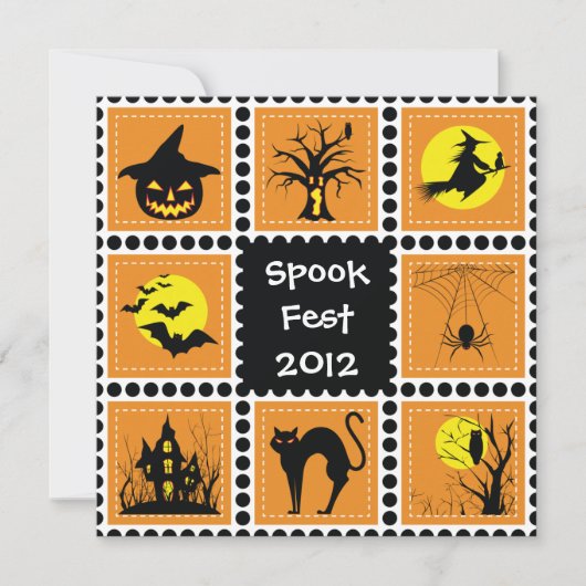 Uitnodiging voor blokkering door Halloween (Voorkant)