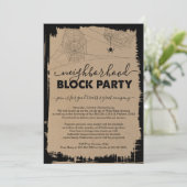 Uitnodiging voor blokkeringspartij Halloween (Staand voorkant)