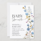 Uitnodiging voor Blue Baby Sprinkle  (Voorkant)