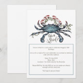 Uitnodiging voor Blue Crab Zeevruchtenkoken (Voorkant / Achterkant)