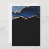 Uitnodiging voor Blue Gold Agate 30e verjaardagsfe (Achterkant)