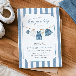 Uitnodiging voor Blue Jean Baby Baby Shower