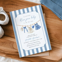 Uitnodiging voor Blue Jean Baby Baby Shower