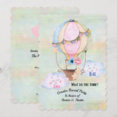 Uitnodiging voor Blue or Pink Geslacht Reveal Fees (Voorkant / Achterkant)