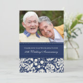 Uitnodiging voor Blue Photo 50th Anniversary Party (Staand voorkant)