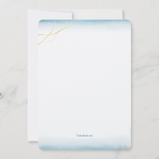 Uitnodiging voor Blue Sway Baptism (Achterkant)