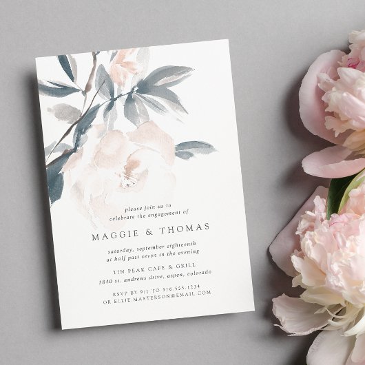 Uitnodiging voor Blush Whisper Engagement Party