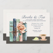 Uitnodiging voor Boeken en Tea Book Club (Voorkant / Achterkant)