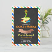 uitnodiging voor boekworm (Staand voorkant)