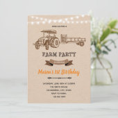 Uitnodiging voor boerderij van  trekkers (Staand voorkant)