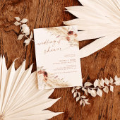 Uitnodiging voor Boho-terracotta-pampagras-bruidsf