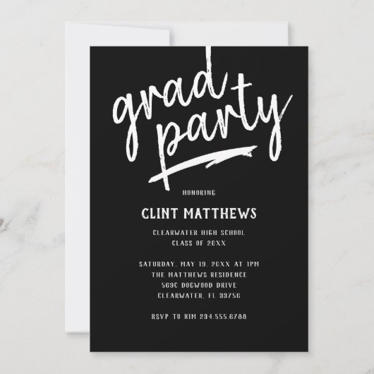 Uitnodiging voor Bolly Borhed Photo Afstudeerder P (Achterkant)