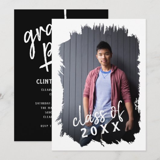 Uitnodiging voor Bolly Borhed Photo Afstudeerder P (Voorkant / Achterkant)