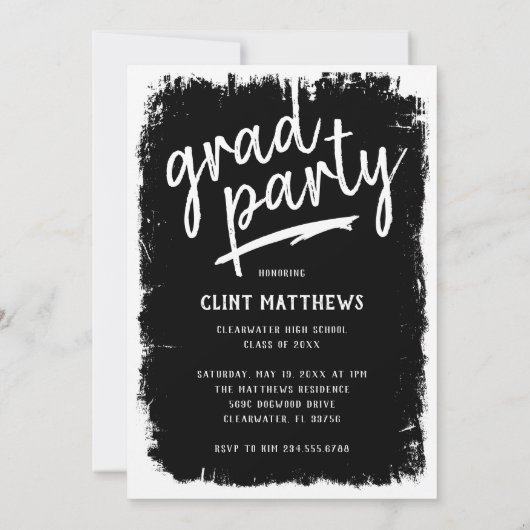 Uitnodiging voor Bolly Borhed Photo Afstudeerder P (Achterkant)