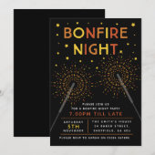 Uitnodiging voor Bonfire Night-feest (Voorkant / Achterkant)