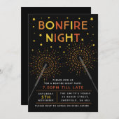 Uitnodiging voor Bonfire Night-feestje (Voorkant / Achterkant)