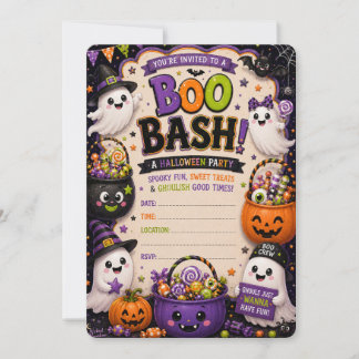 Uitnodiging voor Boo Bash Halloween-feest 