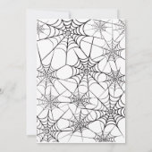 Uitnodiging voor Boo Spider Web Halloween-feestje (Achterkant)