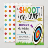 Uitnodiging voor boogschieten (Voorkant / Achterkant)