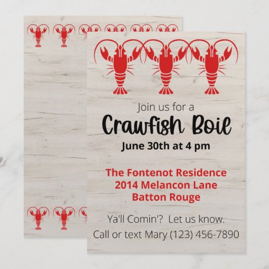 Uitnodiging voor boogzomerfeest (Voorkant / Achterkant)