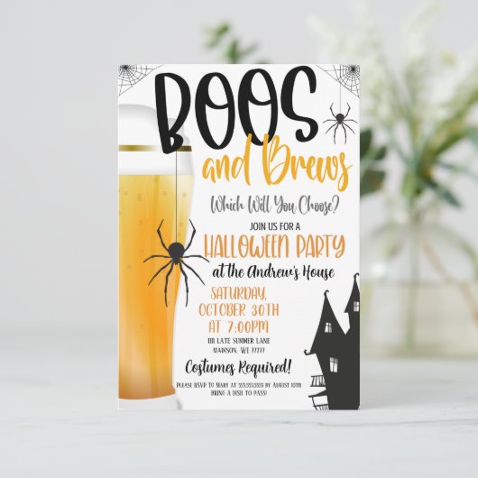 Uitnodiging voor Boos en Brews (Staand voorkant)