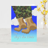 Uitnodiging voor Boot Camp Send Off Party Camoufla (Gele Bloem)