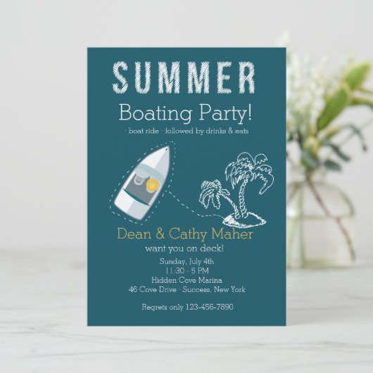 Uitnodiging voor boottochten (Staand voorkant)