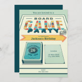 Uitnodiging voor bordspel-feestje (Voorkant / Achterkant)