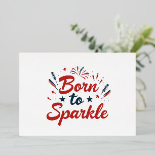 Uitnodiging voor Born to Sparkle 4 juli-feest
