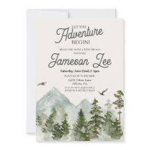 Uitnodiging voor bos-babyfeestje