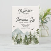 Uitnodiging voor bosbabyfeestje (Staand voorkant)