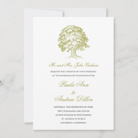 Uitnodiging voor bosbruiloft (Voorkant)