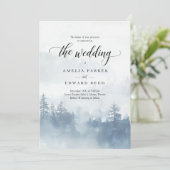 Uitnodiging voor bosbruiloft (Staand voorkant)