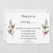 Uitnodiging voor bosdierenbaby welkom (Achterkant)