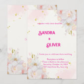 uitnodiging voor botanische bloemen (Voorkant / Achterkant)