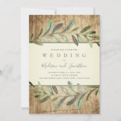 Uitnodiging voor botanische Bossen voor bruiloft (Voorkant)