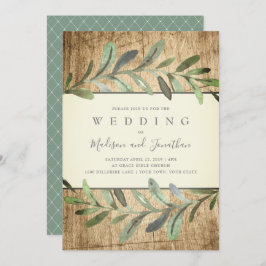 Uitnodiging voor botanische Bossen voor bruiloft
