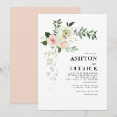 Uitnodiging voor Botanische bruiloft (Voorkant / Achterkant)